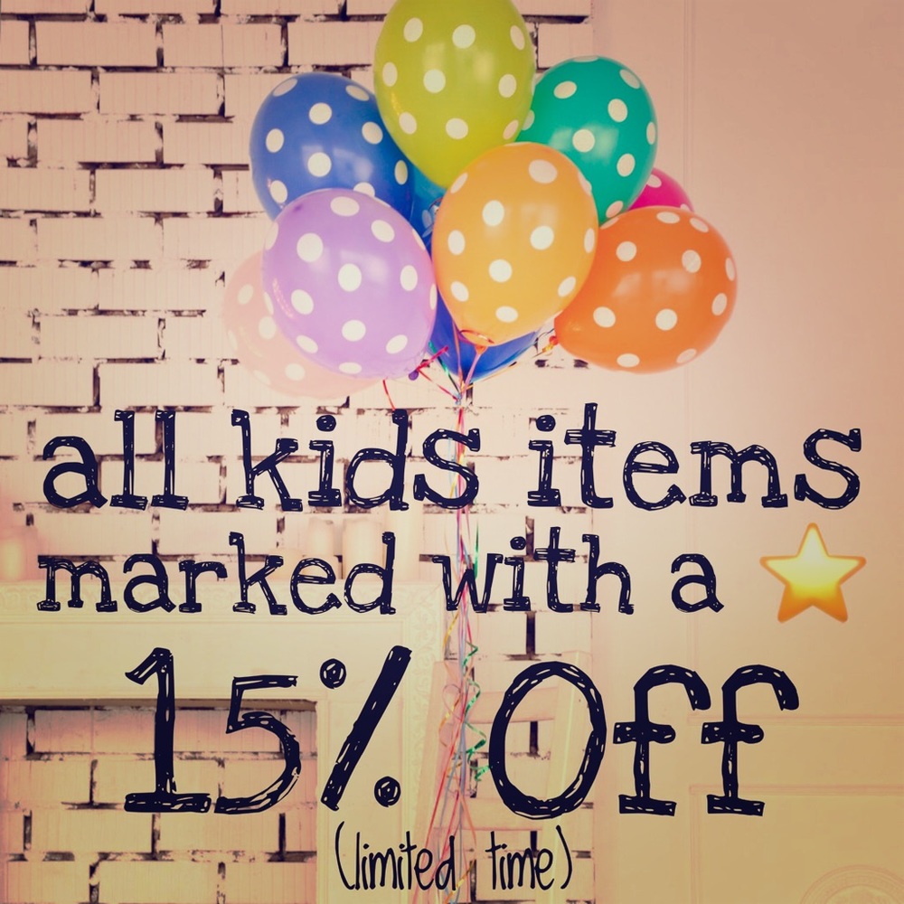 ⭐️⭐️⭐️15% OFF KIDS ITEMS MARKED WITH ⭐️⭐️⭐️